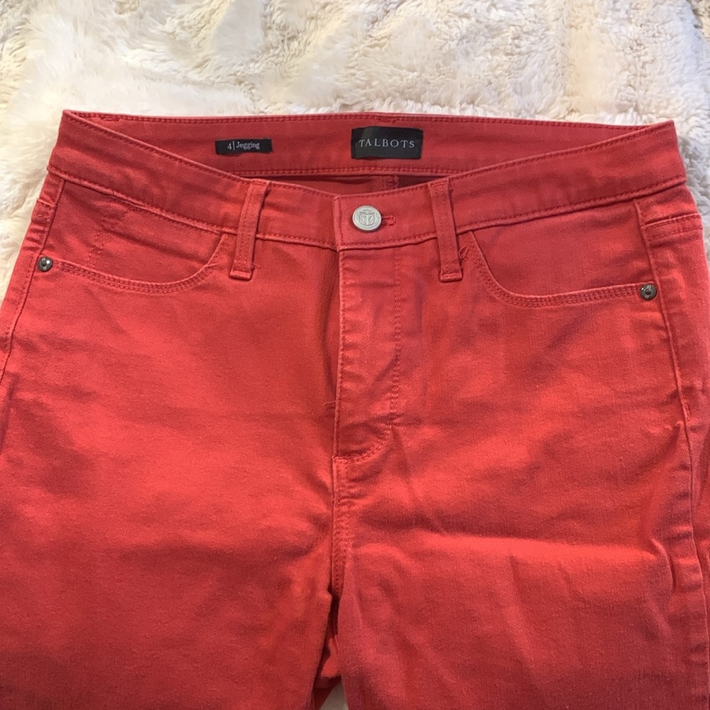 ๐๐งก Classic Talbots denim Jegging, dark salmon 4 - Picture 2 of 6